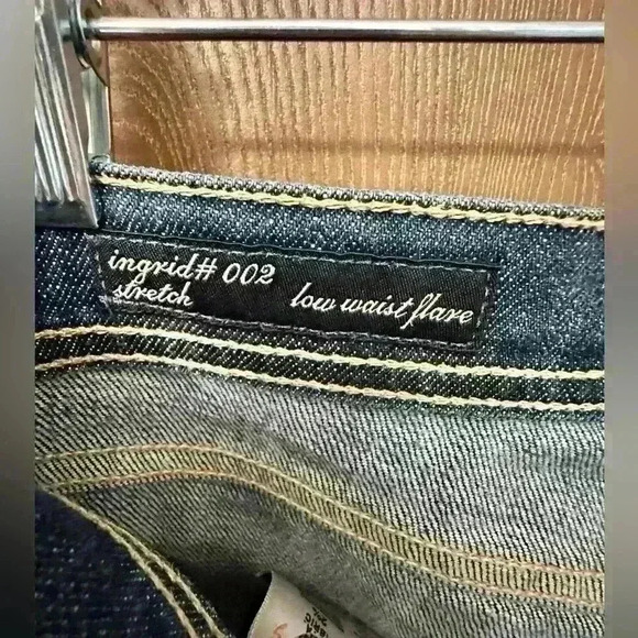 Citizens of Humanity Wide Leg Ingrid Stretch Low Rise Denim Jeans - Size 32 - Picture 4 of 10